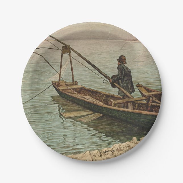 Plato De Papel El pescador (por Max Kurzweil) (Anverso)