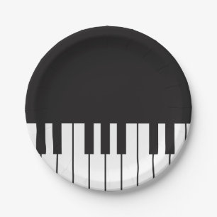 Plato De Papel El piano cierra las placas de papel