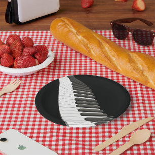 Plato De Papel El piano cierra las placas de papel