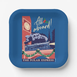 Plato De Papel El Polar Express - ¡Todos a bordo!