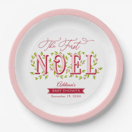 Plato De Papel El primer Baby Shower de Navidades Noel
