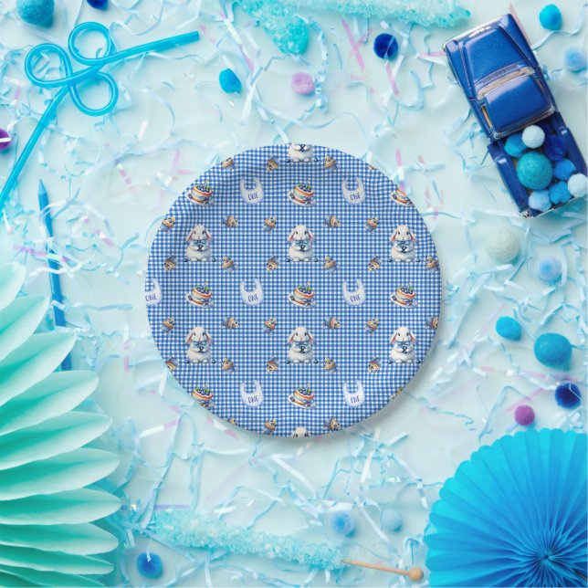 Plato De Papel ¡El primer cumpleaños de Blueberry Bunny! (Fiesta)