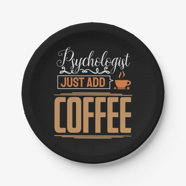 Plato De Papel El psicólogo escolar acaba de añadir café (Anverso)