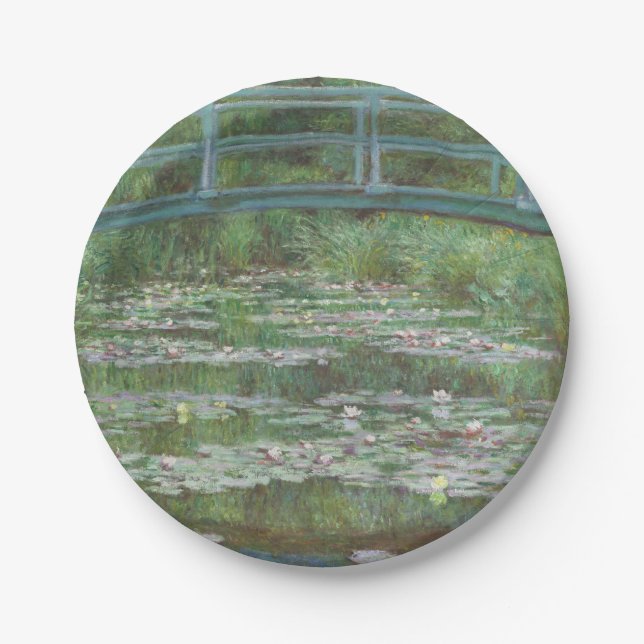 Plato De Papel El puente japonés de Claude Monet (Anverso)