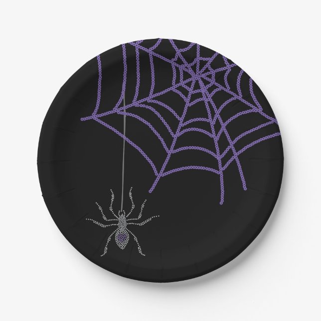 Plato De Papel El púrpura y negro de la araña (Anverso)