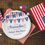 Plato De Papel ¡El Rastreador En El Camino! 4 De Julio Baby Showe<br><div class="desc">Celebre con estilo con estos modernos platos de papel para bebés. El diseño es fácil de personalizar con tu propia redacción y tu familia y amigos estarán encantados cuando vean estos fabulosos platos fiestas. Se pueden encontrar elementos coincidentes en la colección.</div>