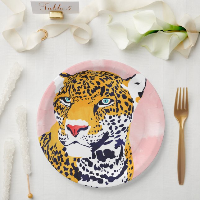 Plato De Papel El retrato del leopardo (Boda)