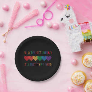 Plato De Papel El retro cardíaco LGBT es un ser humano decente no
