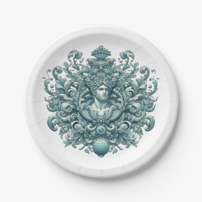 Plato De Papel El rey de Aquamarin. (Anverso)