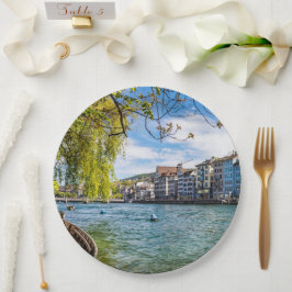 Plato De Papel El río Limmat, Zúrich