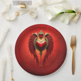 Plato De Papel El romance vintage con el corazón y las alas.