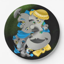 El rompecabezas surrealista se enfrenta a la placa