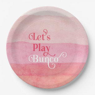 Plato De Papel El rosa nos dejó jugar noche del juego de Bunco