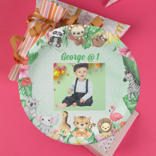 Plato De Papel El Safari salvaje de una selva tema Fiesta de cump