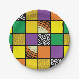 Plato De Papel El salvaje un lindo Safari Primer tema del Fiesta 