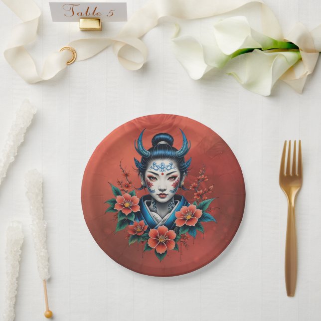 Plato De Papel El secreto de la belleza pálida, (Boda)