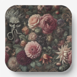 Plato De Papel El sermón de la floral barroca gótica