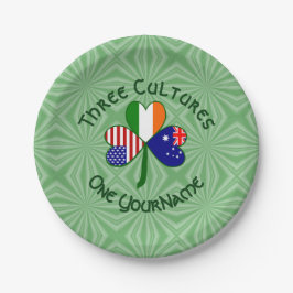Plato De Papel El Shamrock americano australiano personalizado