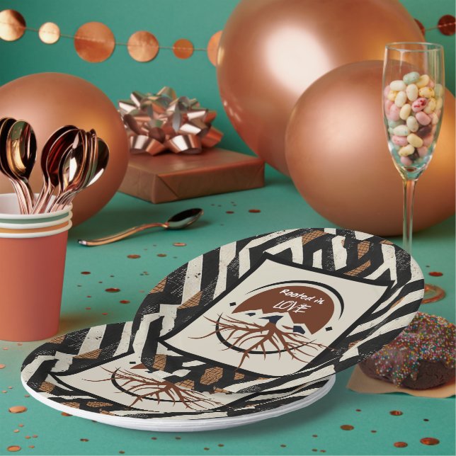 Plato De Papel El sofisticado Caribe africano de lujo (Multi)