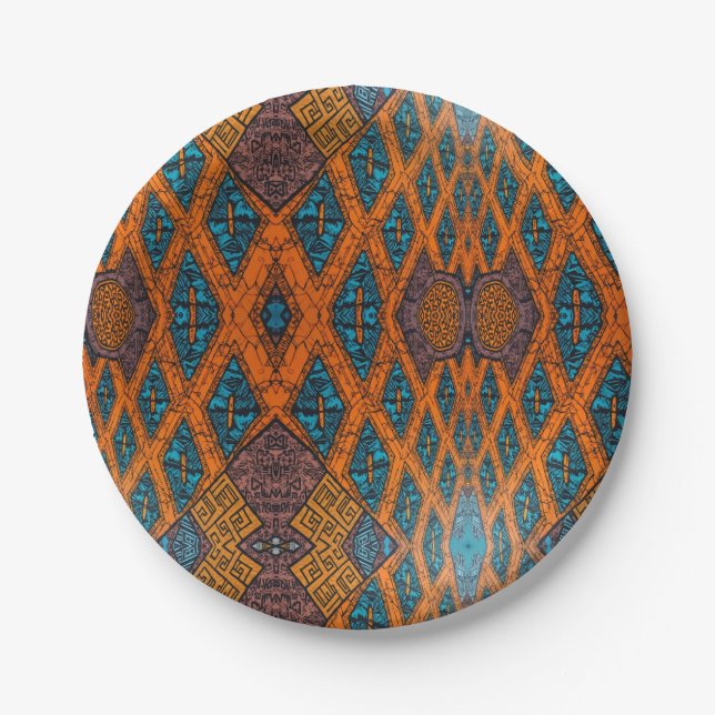 Plato De Papel El sofisticado Caribe africano de lujo (Anverso)