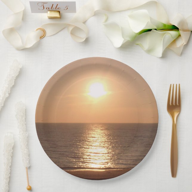 Plato De Papel El sol (Boda)