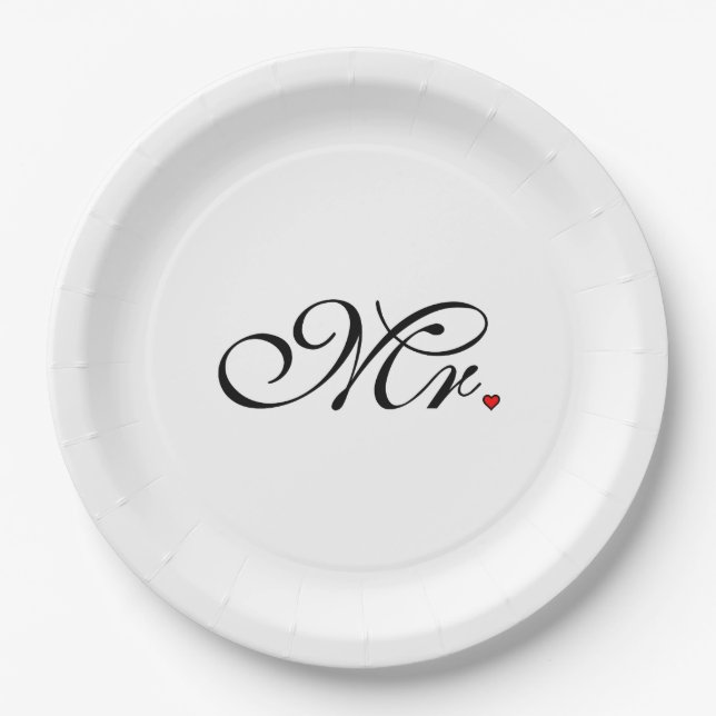 Plato De Papel El Sr. Husband Groom Sus Nuevas Cameras (Anverso)