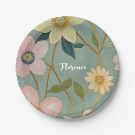 Plato De Papel El suave despertar de la primavera personalizado