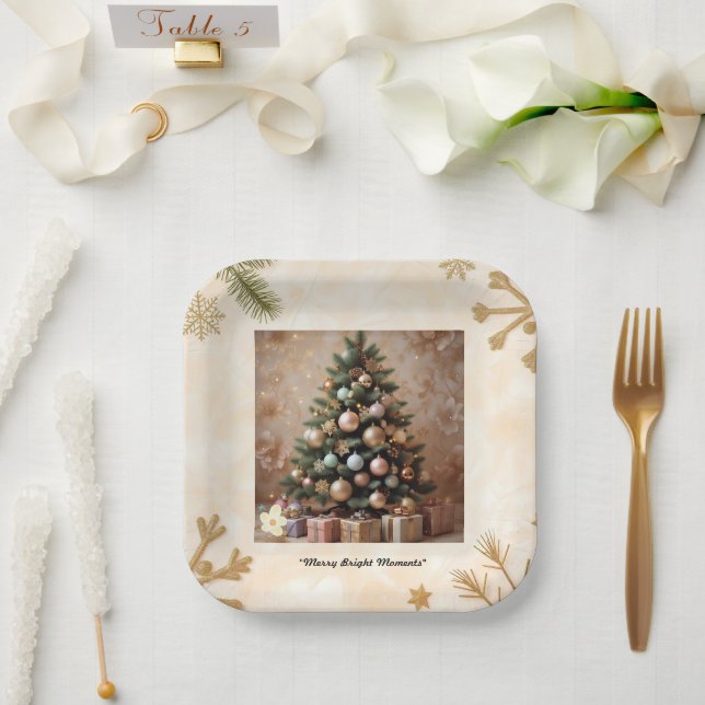 Plato De Papel "El sueño pacífico del invierno" (Boda)