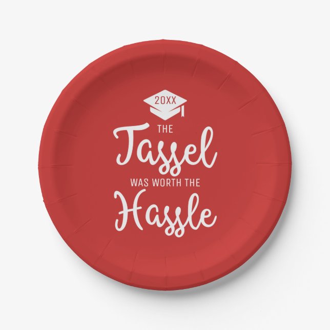Plato De Papel El Tassel moderno merece la pena el partido de gra (Anverso)