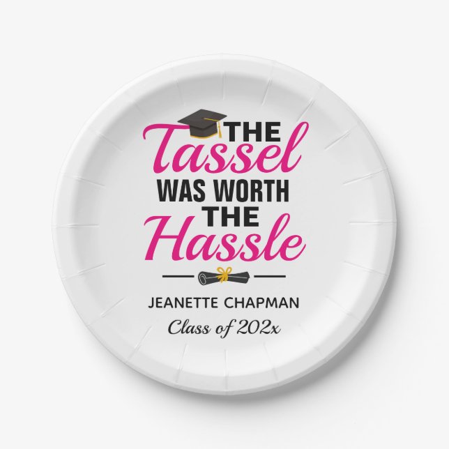 Plato De Papel El Tassel Valía La Graduación De La Dificultad (Anverso)