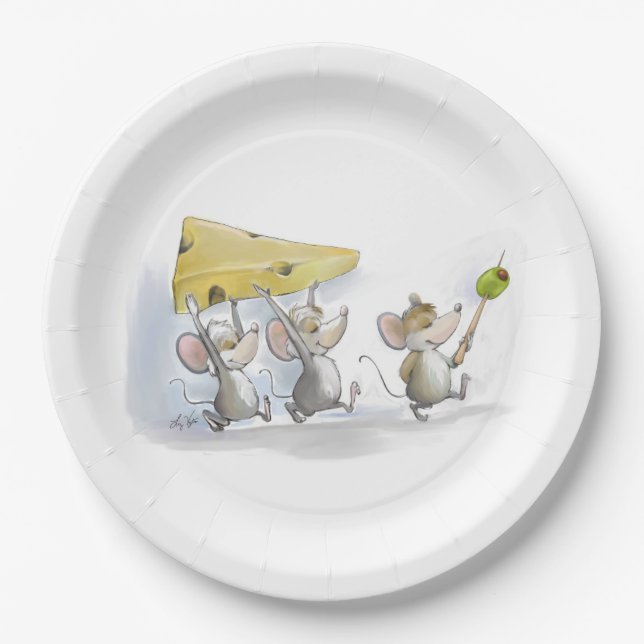 Plato De Papel El traer en la placa de papel del queso (con las (Anverso)