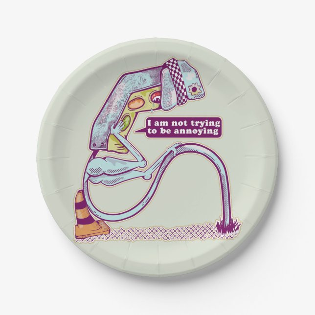 Plato De Papel El tráfico luce triste (Anverso)