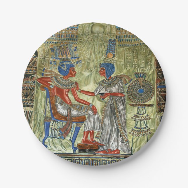 Plato De Papel El trono de Tutankhamon (Anverso)