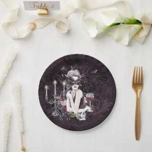 Plato De Papel El vampiro   Moody Gothic Vampy Glam Pale Piel