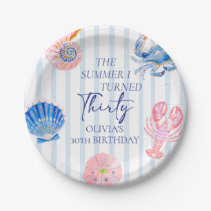 Plato De Papel El verano que cumplí treinta Cumpleaños costero 30