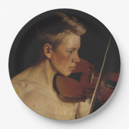 Plato De Papel El violinista (músico masculino) (de Pekka Halonen