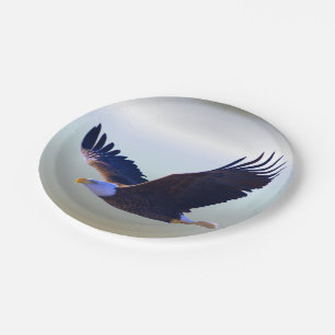 Plato De Papel El volar de Eagle calvo