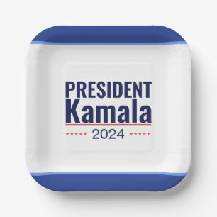 Plato De Papel Elección del presidente Kamala 2024