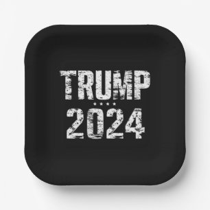 Plato De Papel Elección Mantenga América Grande Trump 2024 
