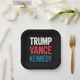 Plato De Papel Elección Trump Vance Kennedy 2024