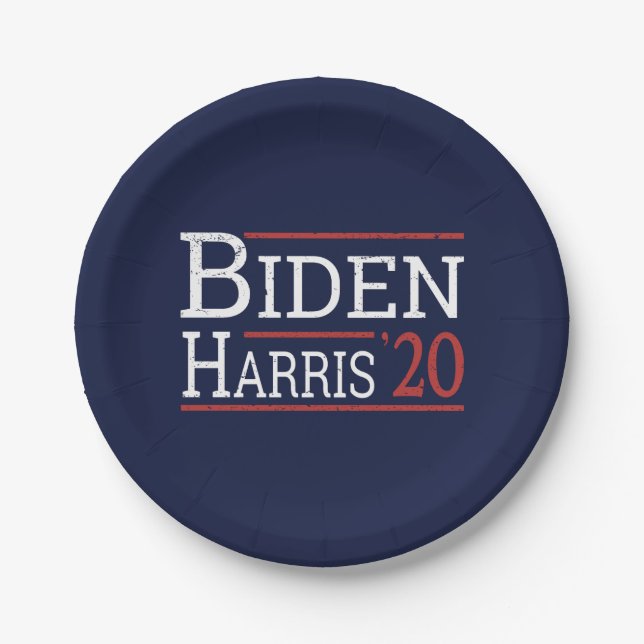 Plato De Papel Elecciones 2020 - Biden Harris I (Anverso)
