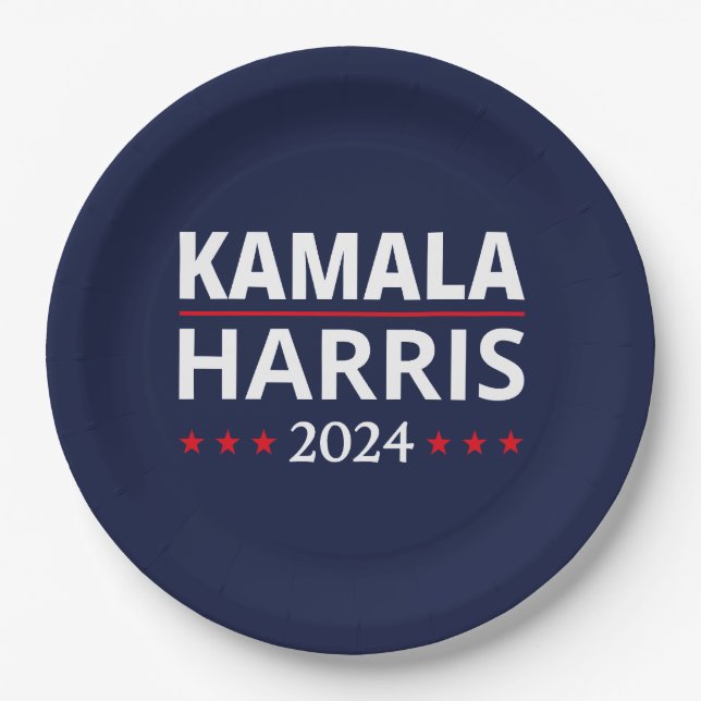 Plato De Papel Elecciones Kamala Harris 2024 III (Anverso)