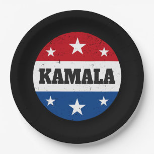 Plato De Papel Elecciones Kamala Harris 2024 V