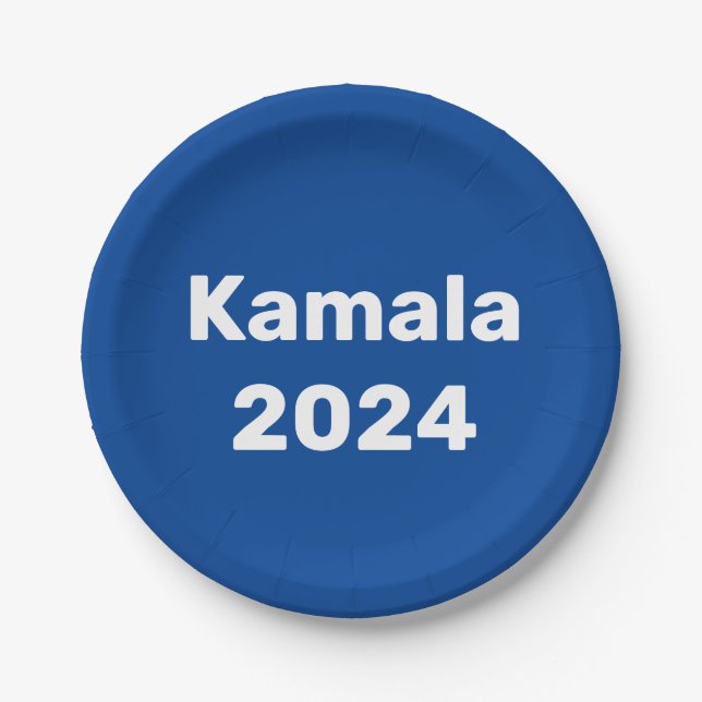 Plato De Papel Elecciones presidenciales de Kamala 2024 (Anverso)