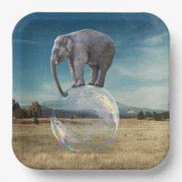 Plato De Papel Elefante