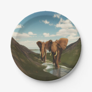 Plato De Papel Elefante