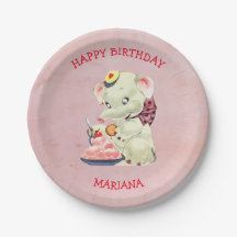 Elefante Bebé Con Bow