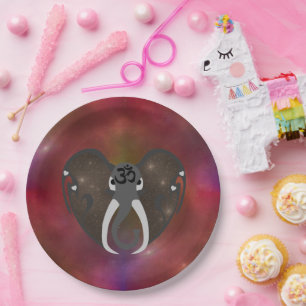 Plato De Papel Elefante escuchando al Cosmos