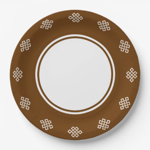 Plato De Papel Elegancia china en placa de papel de chocolate