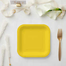 Plato De Papel Elegancia Dorada Suave Oro